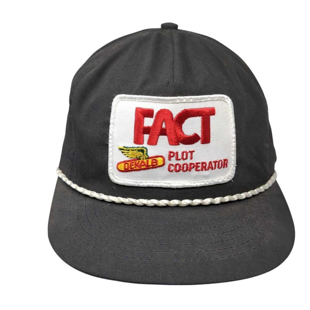 Dekalb Fact Plot Cooperator Snapback Rope Hat Bla… - image 1